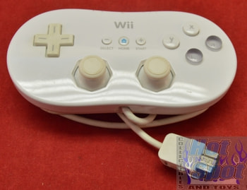 Wii White Controller (w/Cord)