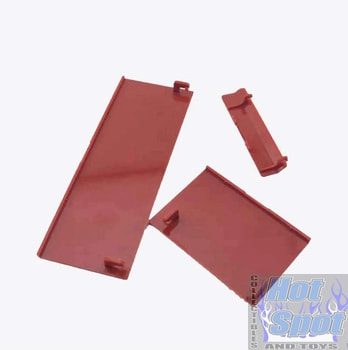 Memory Card Door Cover Replacements - 3 Piece Set - Red - Unbranded