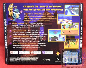 Spyro Year of the Dragon Back Slipcover Only