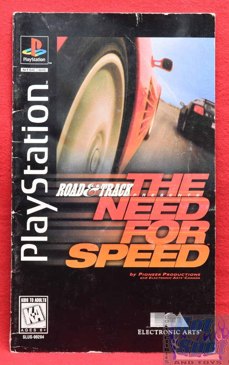 Hot Spot Collectibles and Toys - Road & Track Presents The Need for Speed  Long Box PS1 Instruction Manual