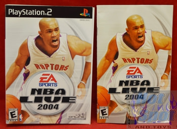 NBA Live 2004 Instructions Booklet and Slip Cover