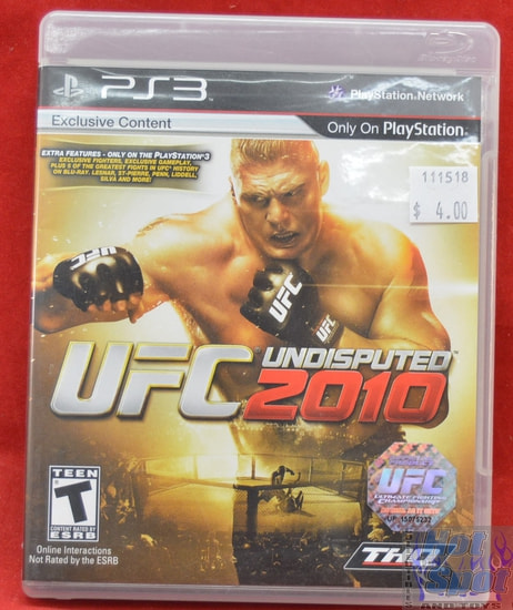 UFC Undisputed 2010 Game PS3