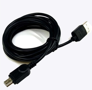 Replacement Controller Charging Cable for PS3 (&/or) Wii U Pro - Black
