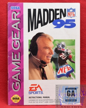 Madden NFL 95 Instruction Manual Booklet