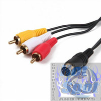 Sega Saturn Audio Video AV Composite Cable Cord for RCA A/V