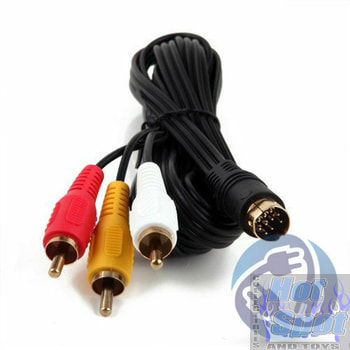 Sega Saturn Audio Video AV Composite Cable Cord for RCA A/V
