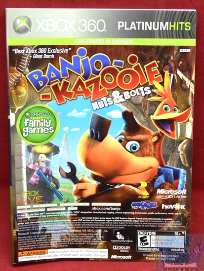 Banjo Kazooie Nuts & Bolts Slipcover & Booklet