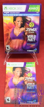 Zumba Fitness World Party Kinect Original Case & Booklet