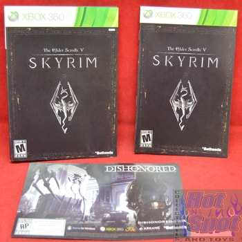 Skyrim The Elder Scrolls V Slip Cover, Instructions & Booklet