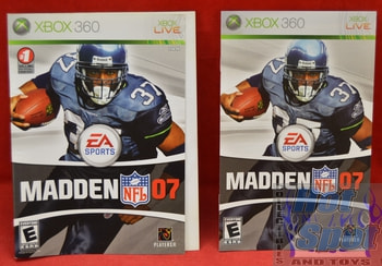 Madden NFL 07 Instructions Booklet and Slip Cover