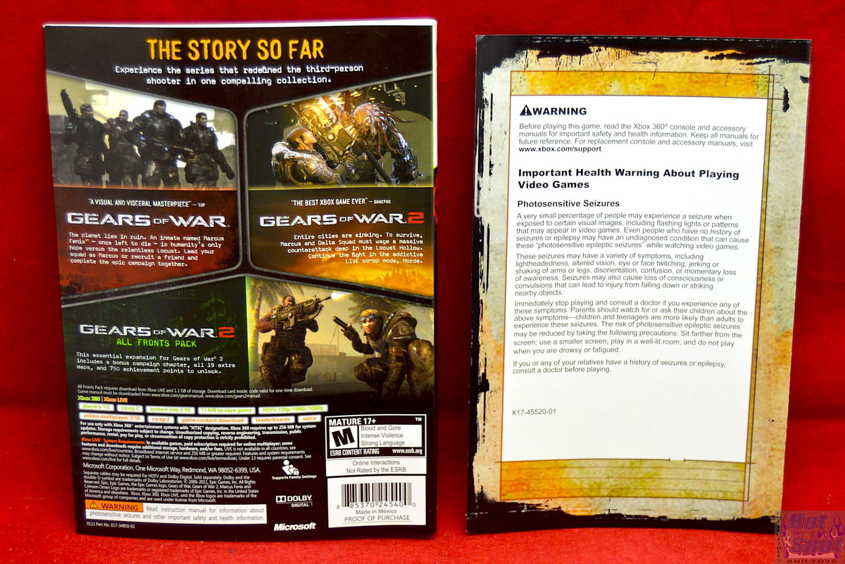 Hot Spot Collectibles and Toys - Gears of War Triple Pack Slip Cover &  Insert