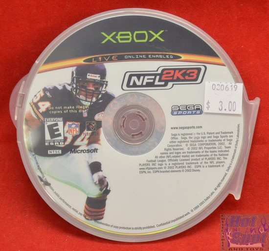 NFL 2K3 Game DISC ONLY